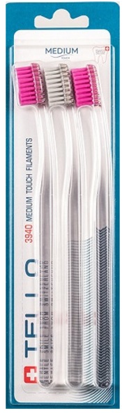 Зубная щетка TELLO Medium Trio арт.3940