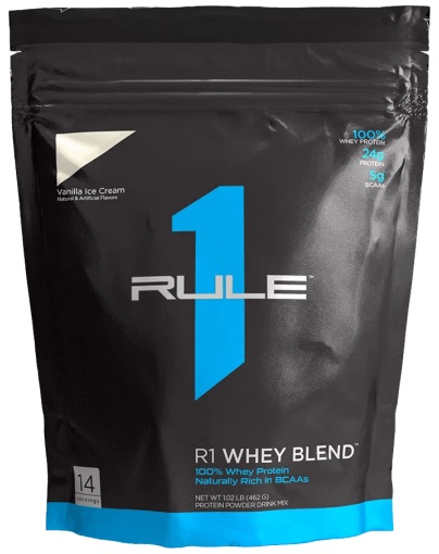 Rule 1 Whey Blend 462г Ванильное Мороженое 1,1lb пакет 837234107546