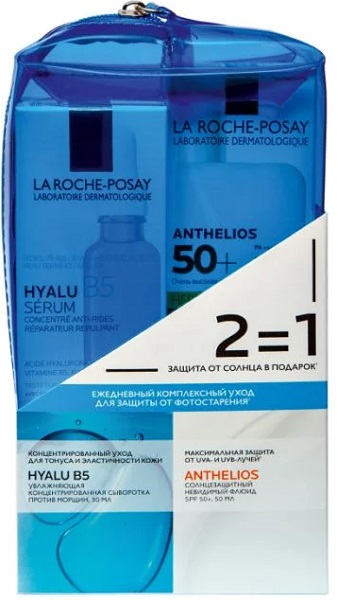 La Roche-Posay Гиалурон + Солнцезащитный Промо + косметичка 21 Марк