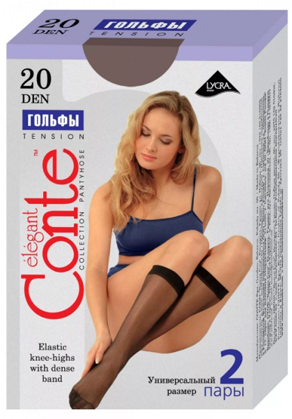 CONTE гольфы Tension 20 (2пары) размер 23-25 shade