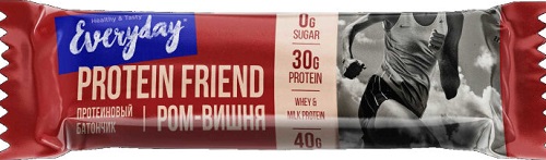 Everyday Protein Frends Батончик глазир. высокобелков. 40г Вишня Ром