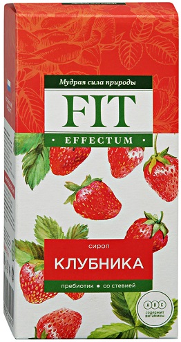 Fit Effectum Сироп Клубника 250г витаминизированный со стевией