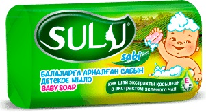 Мыло детское SULU c экстрактом зеленного чая 90 гр