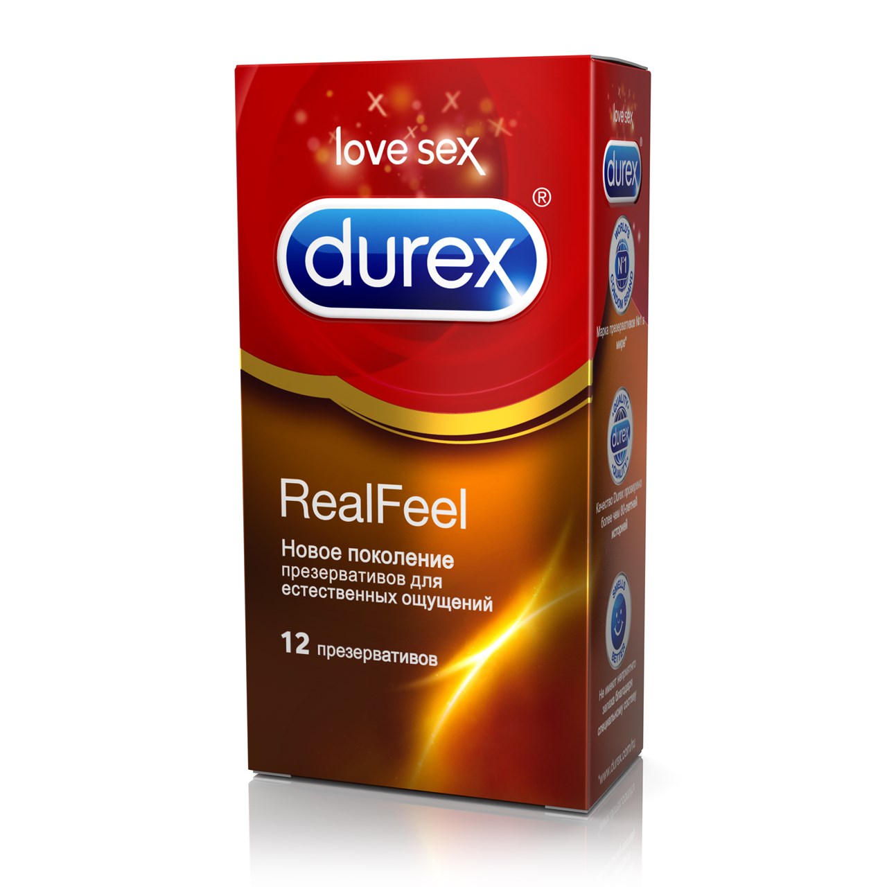 Презервативы DUREX RealFeel 12шт ( Для естественных ощущений )