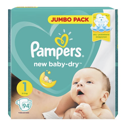 Подгузники для детей PAMPERS New baby-dry №1 (2-5кг) 94шт