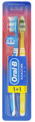 Зубная щетка ORAL-B Классик 2шт цв.в асс. арт.81759291