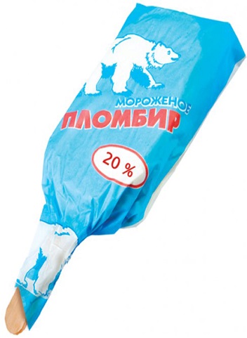 Мороженое Мишка 80г Пломбир ваниль в пергаменте