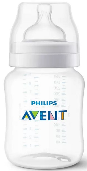 Бутылочка Пластиковая AVENT CLASSIC 260мл с Широк/горлыш Соска Силиконовая 1м+ SCF813/27
