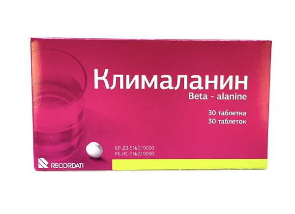 Клималанин табл. 400 мг №30 ( бета-аланин ) (Упаковка)