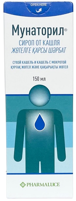 Мунаторил сироп от кашля 150 мл ( мед, экстракты исландский мох, плющ, прополис, ресвератрол...) @