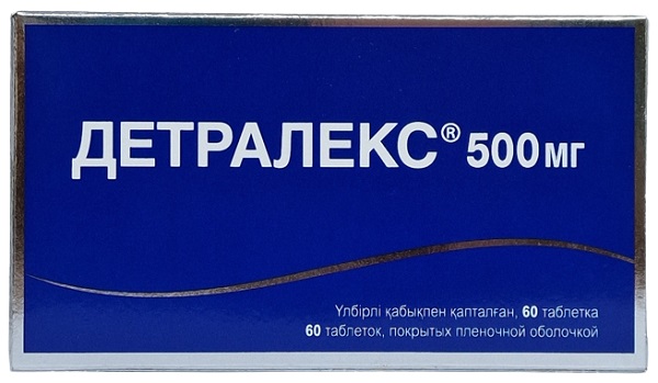 Детралекс табл. 500 мг №60 ( диосмин 450 мг, гесперидин 50 мг ) (Упаковка)