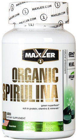 Maxler Спирулина органик 500мг №180 таб.  &