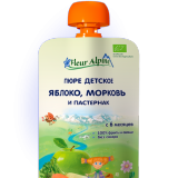 Fleur Alpin Пюре Морковь с 4 мес 90 гр пауч