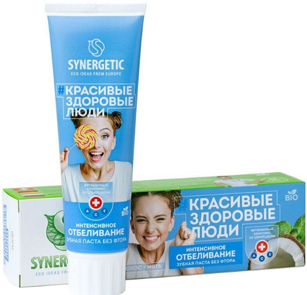 SYNERGETIC Зубная паста Интенсивное отбеливание 100 гр