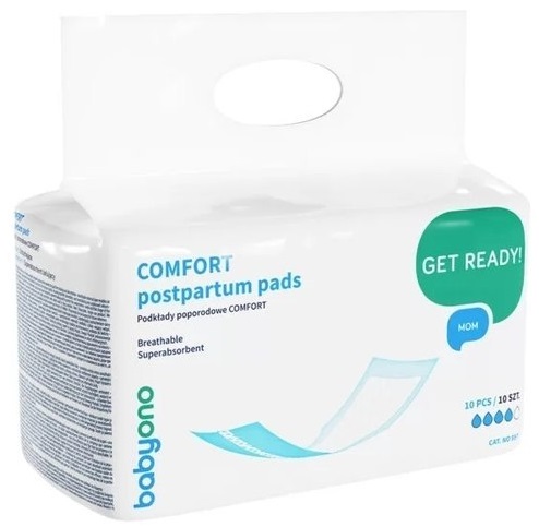 Прокладки Послеродовые BABYONO Comfort 10 шт ( 4 капли ) арт.597