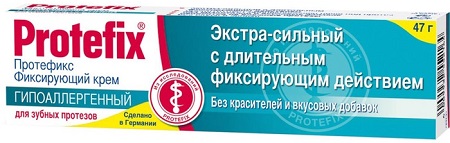 PROTEFIX Крем Фиксирующий для зубных протезов Гипоаллергенный 47г #