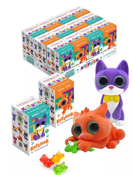 Жевательный мармелад с игрушкой Давай играть Котята