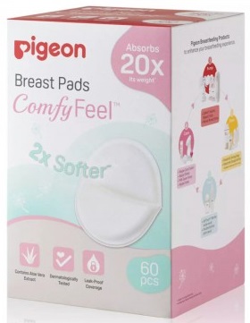 PIGEON Вкладыши для бюстгралтера 60шт с алоэ Comfy Feel Breast Pads .