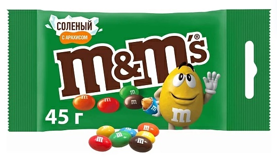 Конфеты M&M's с Арахисом соленый 45г