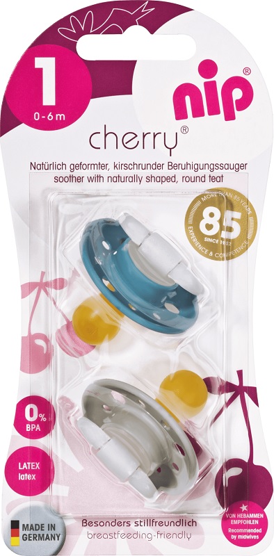 Соска-Пустышка Латекс NIP Cherry 0-6м ( 2 шт ) Boy