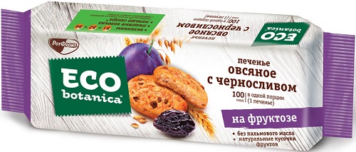 Eco botanica Печенье Овсяное 280г со злаками и черносливом 