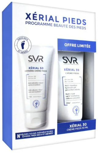 SVR набор Xerial 50 Extreme 50 мл Крем для сухой кожи стоп + 50 мл  крем кераторегул