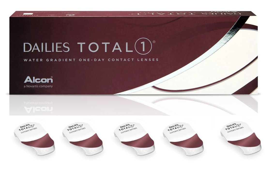 Контактные Линзы Однодневные -9,00 BC 8,5 (5 линз) DAILIES TOTAL ALCON