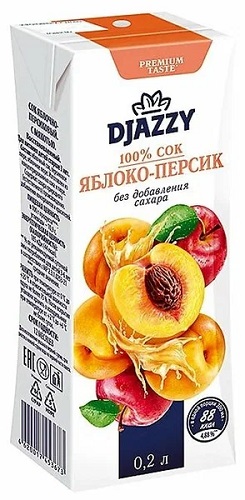 Djazzy Сок Яблоко персик 0,2л