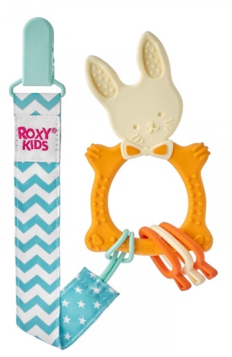 Прорезыватель на держателе ROXY KIDS Bunny горчичный арт.RBT-001MUSC