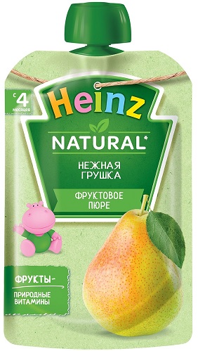 Хайнц Пюре Нежная грушка 90г пауч