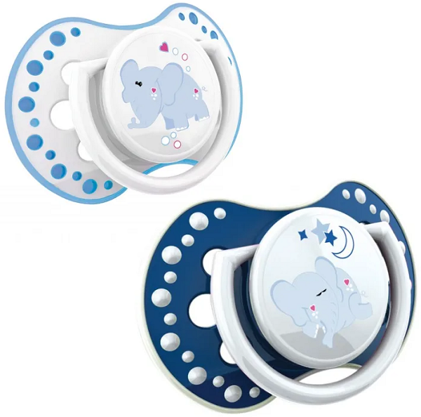 Пустышка силиконовая 2шт 0м+ LOVI Night&Day арт.22/809 для мальчика