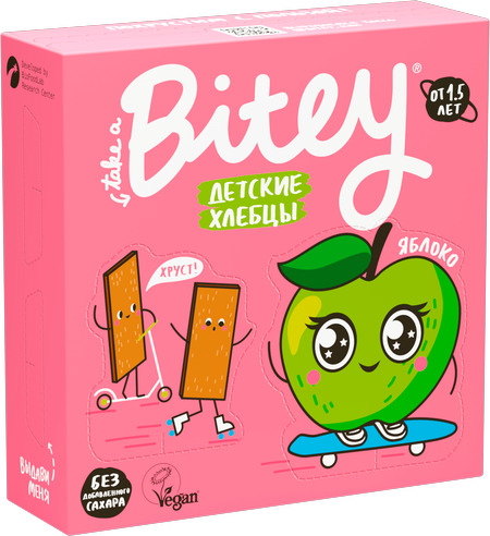 Bitey Хлебцы детские кукурузно- рисовые Яблоко Шпинат 40 гр