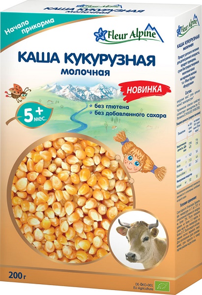 Fleur Alpine Каша молочная Кукурузная 200 г с 5 мес