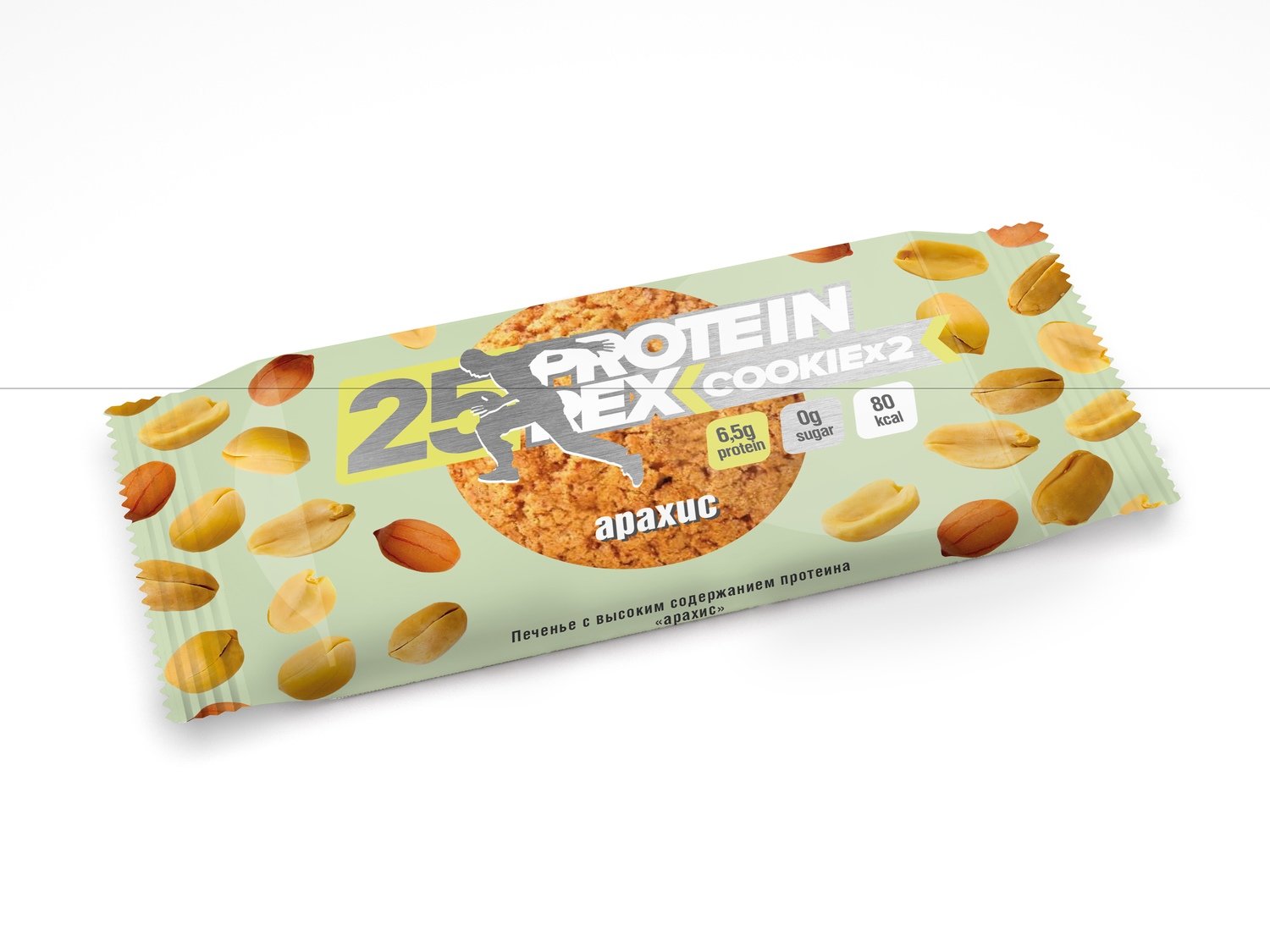 Protein Rex 25% Печенье арахис 50г с высоким содержанием протеина