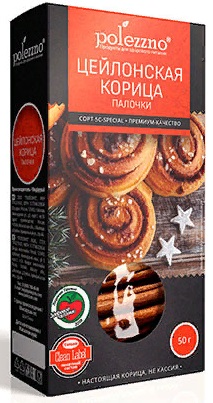 Polezzno Корица цейлонская палочки 50г
