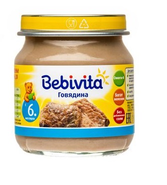 Bebivita Пюре Индейка 100г с 6 мес