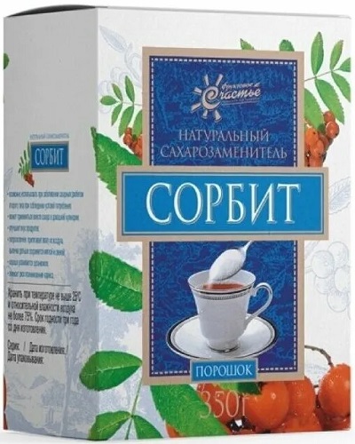 Фруктовое счастье Сорбит порошок 350 г коробка Сладкий мир  &