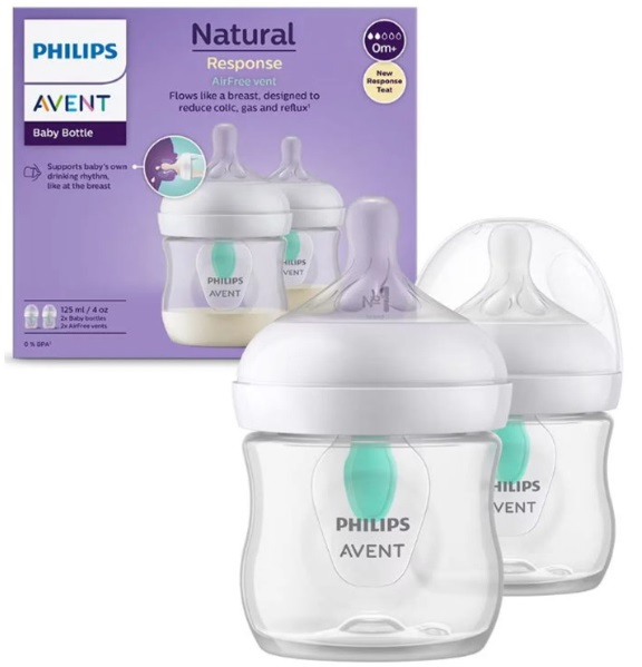 Бутылочка с клапоном AVENT Philips Natural Response with AirFree 2*125мл 0м+ SCY670/02