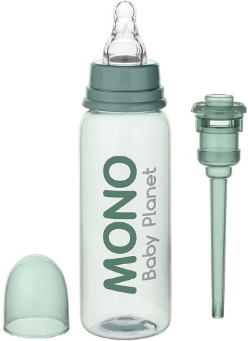 Бутылочка 0м+ BABY PLANET Olive с воздухоотводной трубочкой и антиколиковой соской 250 мл арт.8458/1