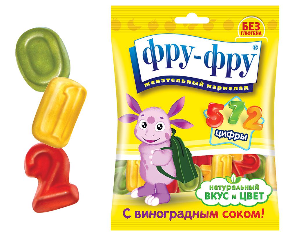 Лунтик Мармелад жевательный Фру- Фру с виноградным соком Цифры 100,0