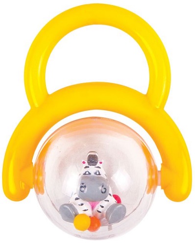 SILVERLIT 3м+ Happy snail Игрушка-погремушка с ручкой Зебра арт.17HSP02
