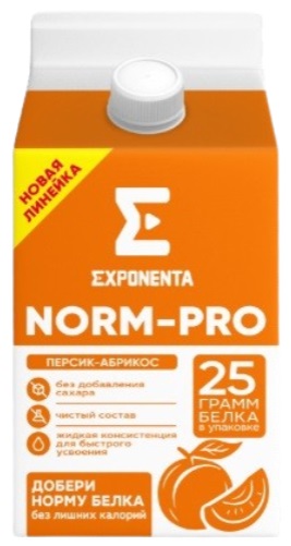 Напиток кисломолочный Exponenta Норм-Pro Персик-абрикос 500 г