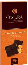 Ozera Dark & Orange Горький Шоколад с апельсином 90г 55%какао