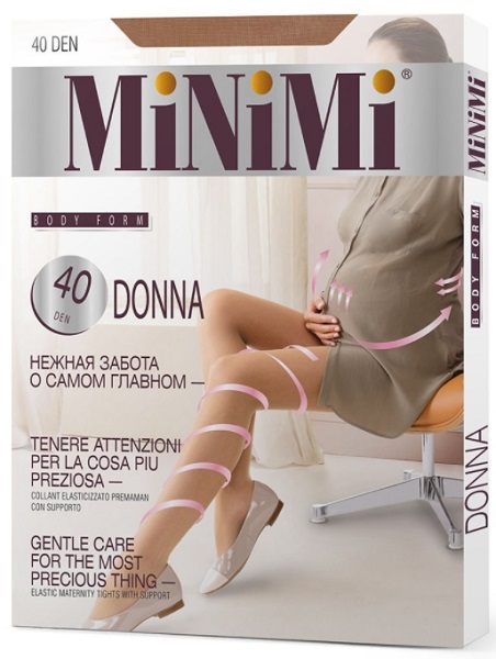 MINIMI Колготки для беременных 40 den Donna Nero 4-L