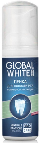 Пенка для полости рта GLOBAL WHITE Pro Care Реминерализирующая 50мл
