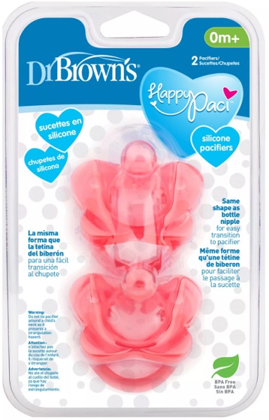 Соска-Пустышка Цельносиликоновая DrBROWNS 0м+ (2шт) арт.PS12007