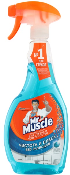 Mr Muscle Средство для мытья Стекол и поверхностей 500 мл Со спиртом 