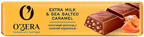 Ozera Extra Milk & Sea Salted Caramel Соленная Карамель шоколад молочный 45г