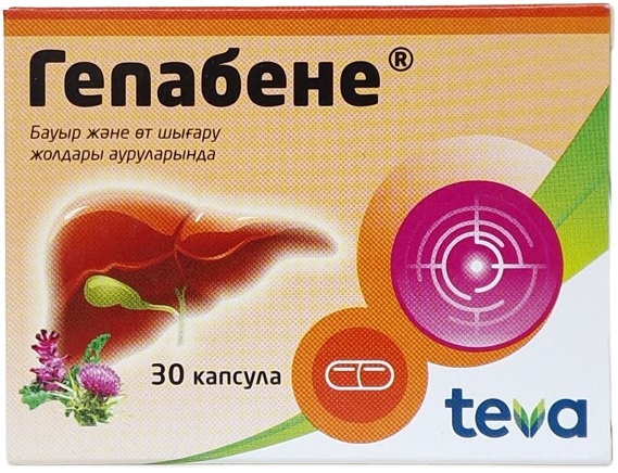 Гепабене капс. №30 Тева ( дымянка + расторопша ) (Упаковка)
