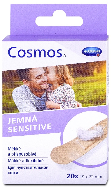 Лейкопластырь Бактерицидный COSMOS Сенситив 19*72 ( 20 шт ) HARTMANN